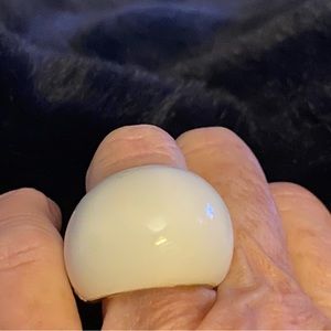 Coach white dome ring size 8